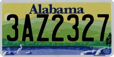 AL license plate 3AZ2327