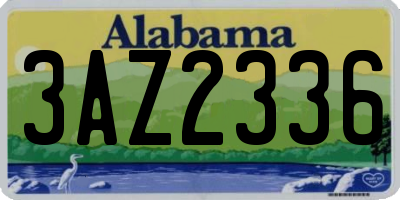 AL license plate 3AZ2336