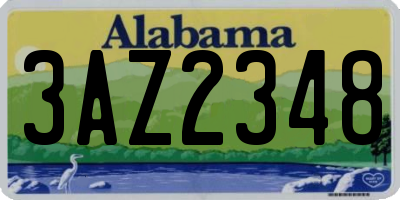 AL license plate 3AZ2348