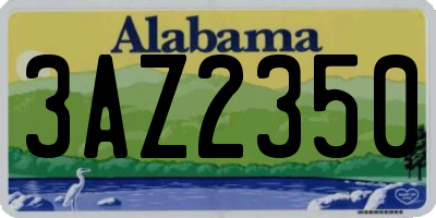 AL license plate 3AZ2350