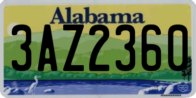 AL license plate 3AZ2360