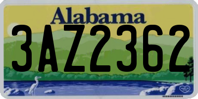 AL license plate 3AZ2362
