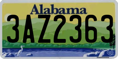 AL license plate 3AZ2363