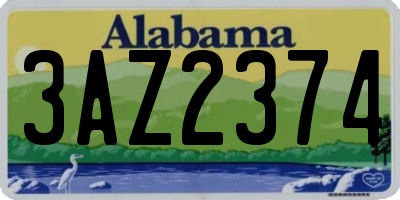 AL license plate 3AZ2374
