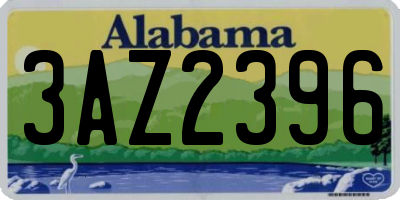 AL license plate 3AZ2396