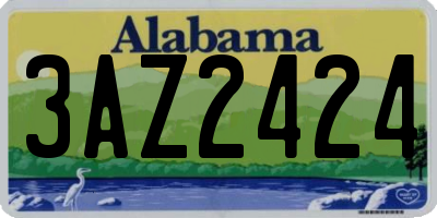 AL license plate 3AZ2424