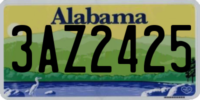 AL license plate 3AZ2425