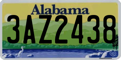AL license plate 3AZ2438