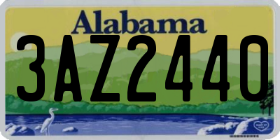 AL license plate 3AZ2440