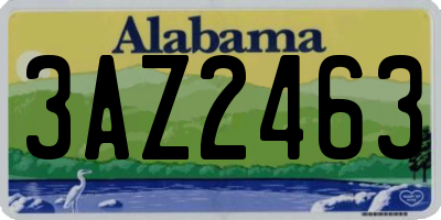 AL license plate 3AZ2463