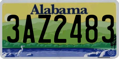 AL license plate 3AZ2483
