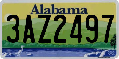 AL license plate 3AZ2497