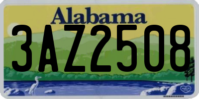 AL license plate 3AZ2508