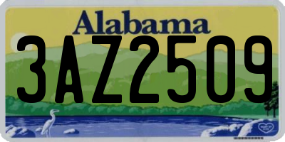 AL license plate 3AZ2509
