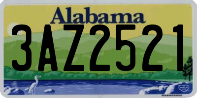 AL license plate 3AZ2521