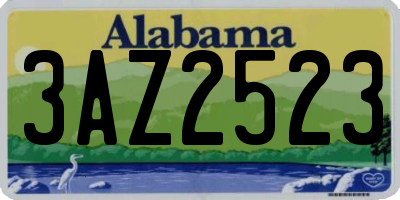 AL license plate 3AZ2523