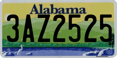AL license plate 3AZ2525