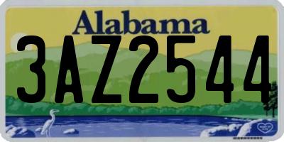AL license plate 3AZ2544