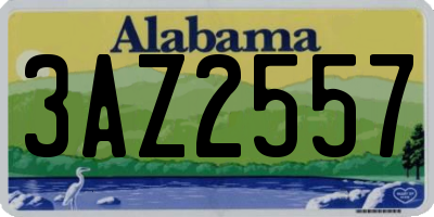 AL license plate 3AZ2557