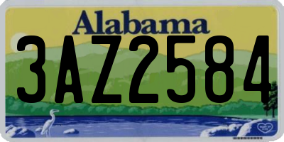 AL license plate 3AZ2584