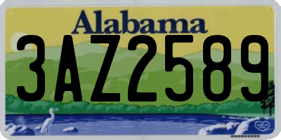 AL license plate 3AZ2589