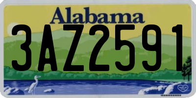 AL license plate 3AZ2591