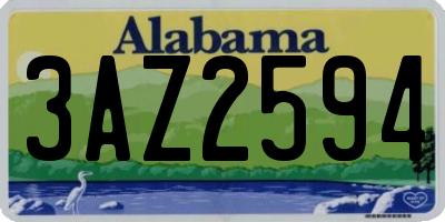 AL license plate 3AZ2594