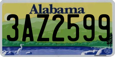 AL license plate 3AZ2599