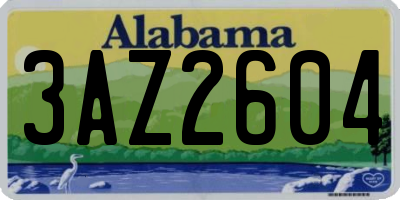 AL license plate 3AZ2604