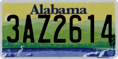 AL license plate 3AZ2614