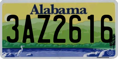 AL license plate 3AZ2616