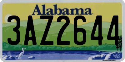 AL license plate 3AZ2644