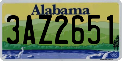 AL license plate 3AZ2651