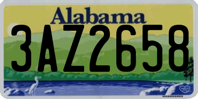 AL license plate 3AZ2658