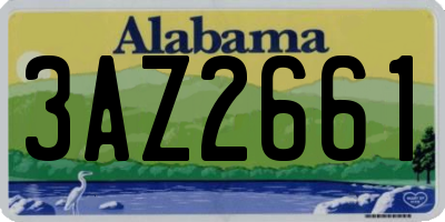 AL license plate 3AZ2661