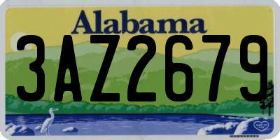 AL license plate 3AZ2679