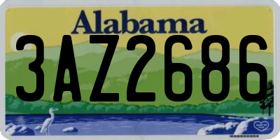 AL license plate 3AZ2686