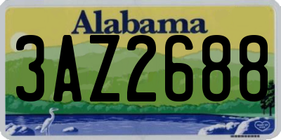 AL license plate 3AZ2688