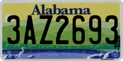 AL license plate 3AZ2693