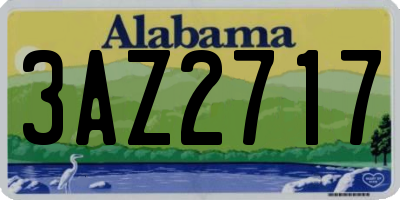 AL license plate 3AZ2717