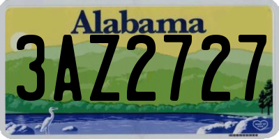 AL license plate 3AZ2727