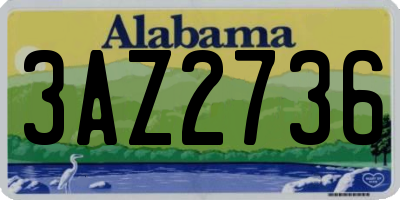 AL license plate 3AZ2736