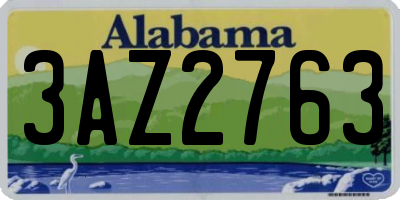 AL license plate 3AZ2763