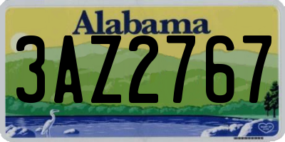 AL license plate 3AZ2767