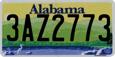 AL license plate 3AZ2773