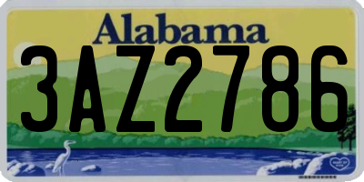 AL license plate 3AZ2786