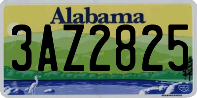 AL license plate 3AZ2825