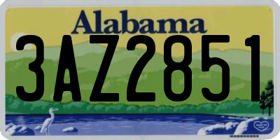 AL license plate 3AZ2851