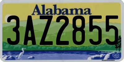 AL license plate 3AZ2855