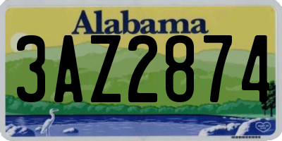 AL license plate 3AZ2874